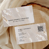 Professional Gold Foil QR Code & Social Media 名刺