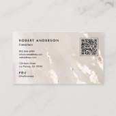 Professional Gold Foil QR Code & Social Media 名刺 (裏面)