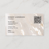 Professional Gold Foil QR Code & Social Media 名刺 (裏面)