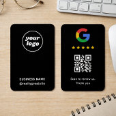 Professional Google review card with QR code
