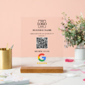 Professional Google Reviews QR Code Business Logo アクリルサイン (ウェディング)