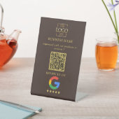 Professional Google Reviews QR Code Business Logo 台座サイン (インサイチュ)