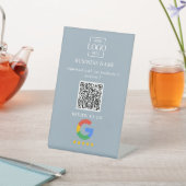 Professional Google Reviews QR Code Business Logo 台座サイン (インサイチュ)