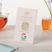Professional Google Reviews QR Code Business Logo 台座サイン (インサイチュ)