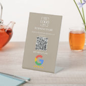 Professional Google Reviews QR Code Business Logo 台座サイン (インサイチュ)