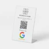 Professional Google Reviews QR Code Business Logo 台座サイン (正面)