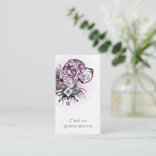 Professional Great Dane business card 名刺 (スタンド正面)