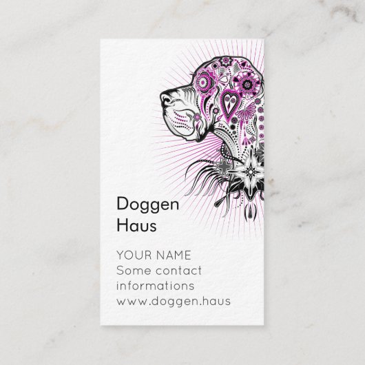 Professional Great Dane business card 名刺 (裏面)