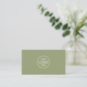 Professional Green Add your Logo 名刺 (スタンド正面)