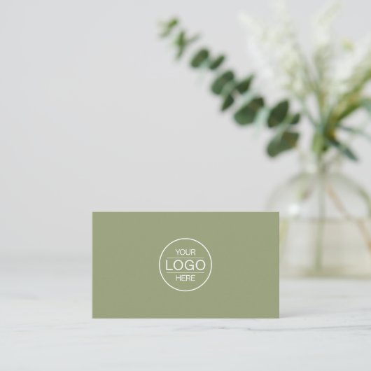 Professional Green Add your Logo 名刺 (スタンド正面)