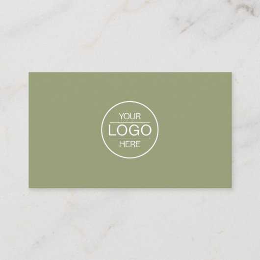 Professional Green Add your Logo 名刺 (正面)