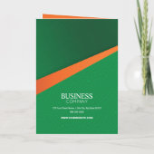 Professional Green Business Birthday Greeting Card カード (裏面)