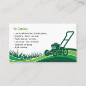 Professional Green Lawncare Landscaping Mowing 名刺 (裏面)