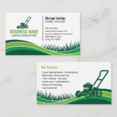 Professional Green Lawncare Landscaping Mowing 名刺 (正面/裏面)