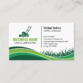Professional Green Lawncare Landscaping Mowing 名刺 (正面)