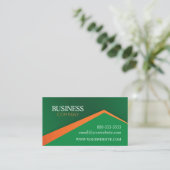Professional Green with Orange Stripe 名刺 (スタンド正面)
