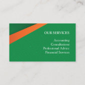 Professional Green with Orange Stripe 名刺 (裏面)