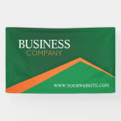 Professional Green with Orange Stripe Business 横断幕 (横)