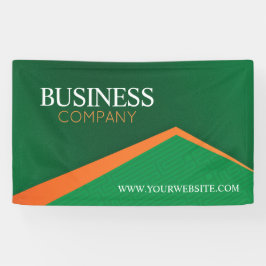 Professional Green with Orange Stripe Business 横断幕