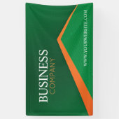 Professional Green with Orange Stripe Business 横断幕 (縦)