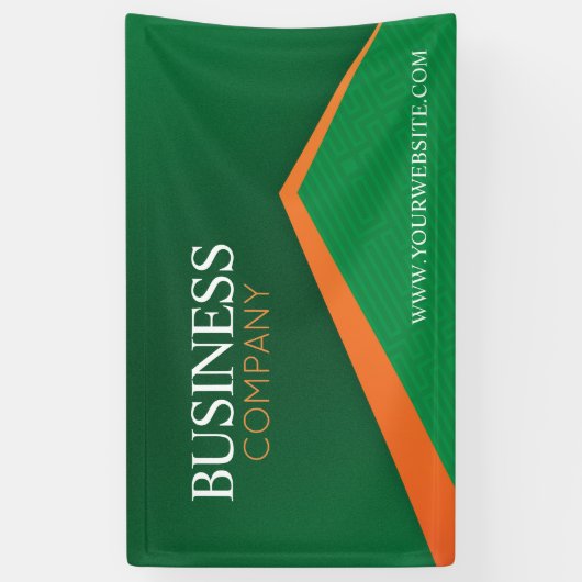 Professional Green with Orange Stripe Business 横断幕 (縦)