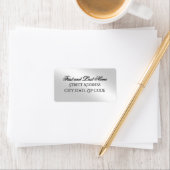 Professional Greetings Silver Return Address Label ラベル (インサイチュ)