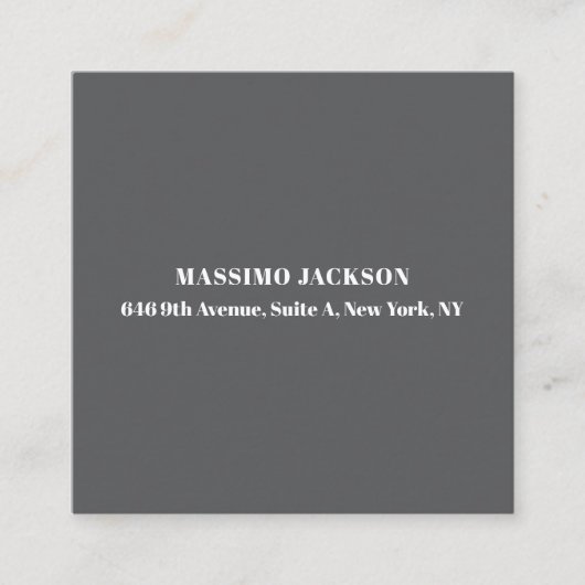Professional grey modern minimalist add name エンクロージャーカード (正面)