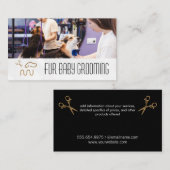 Professional Groomer Trimming Cute Dog 名刺 (正面/裏面)