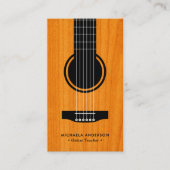Professional Guitar Teacher QR Code & Social Media 名刺 (正面)