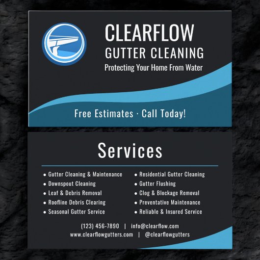 Professional Gutter Cleaning Service Company 名刺