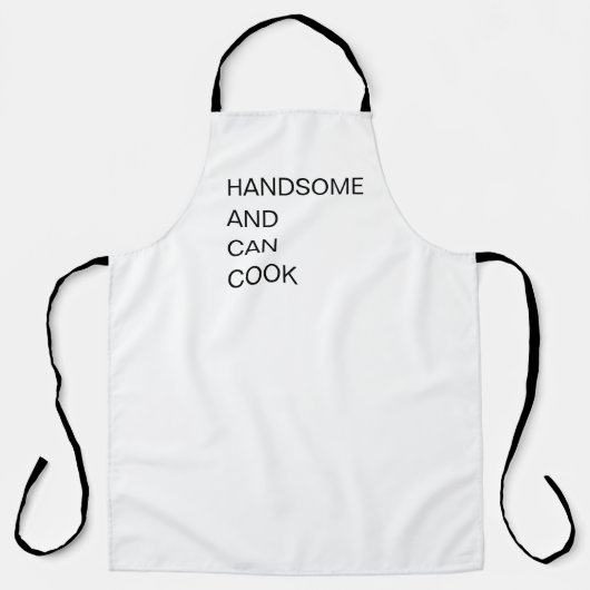 Professional Handsome and Can Cook Funny White エプロン (正面)