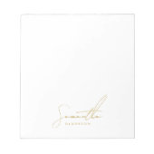 Professional Handwritten Gold Script Typography ノートパッド (正面)