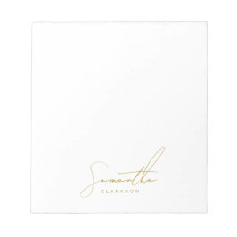Professional Handwritten Gold Script Typography ノートパッド