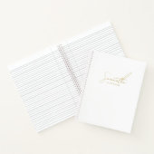 Professional Handwritten Gold Script Typography ノートブック (内部)