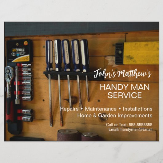 Professional Handyman Business Card Template チラシ (正面)