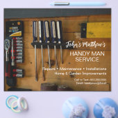 Professional Handyman Business Card Template チラシ (シングル)