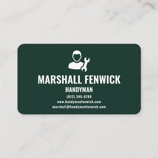 Professional Handyman Forest Green Copper 名刺 (正面)