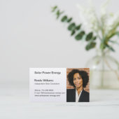 Professional Headshot - Pearl White Background 名刺 (スタンド正面)