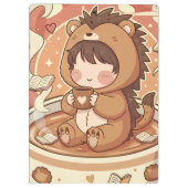 Professional Hedgehog Chibi Office Clipboard クリップボード (裏面)