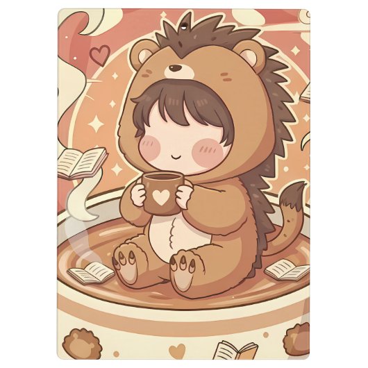 Professional Hedgehog Chibi Office Clipboard クリップボード (裏面)