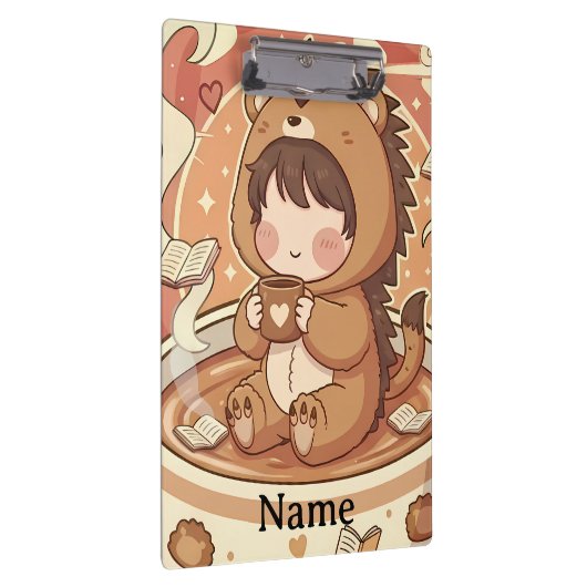 Professional Hedgehog Chibi Office Clipboard クリップボード (右)