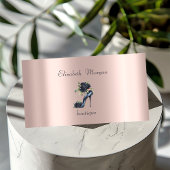 Professional High Heels Black Roses Rose Gold 名刺