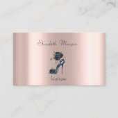  Professional High Heels Black Roses Rose Gold 名刺 (正面)