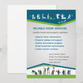 Professional Home Maintenance Flyer Template 招待状 (正面/裏面)