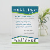 Professional Home Maintenance Flyer Template 招待状 (スタンド正面)