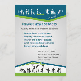 Professional Home Maintenance Flyer Template 招待状