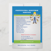 Professional Home Maintenance Flyer Template 招待状 (正面)
