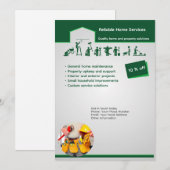 Professional Home Maintenance Flyer Template 招待状 (正面/裏面)