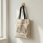Professional Homebody Ginger Cat Books Funny Tote  トートバッグ