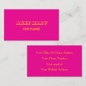 Professional Hot Pink Orange Retro Modern Trendy 名刺 (正面/裏面)